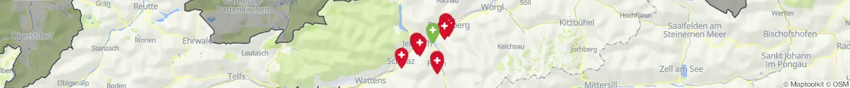 Kartenansicht für Apotheken-Notdienste in der Nähe von Münster (Kufstein, Tirol)